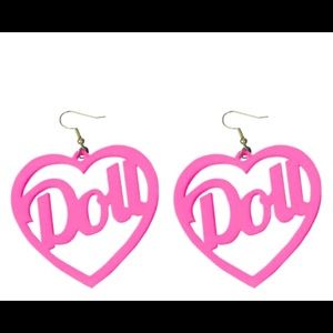 COPY - Pink Heart Earrings